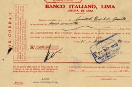 Giro Bancario del Banco Italiano, 31/5/1930