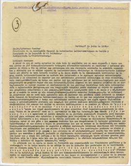 Copia de una carta de Luis Heysen a Héctor Serrano Escobar, 17/7/1929