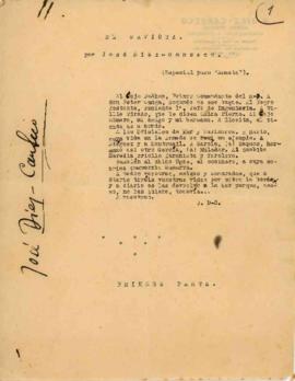 El Gaviota, por José Diez-Canseco [manuscrito]