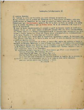 Copia de una carta de Víctor Raúl a Eudocio Ravines, 28/9/[1927]