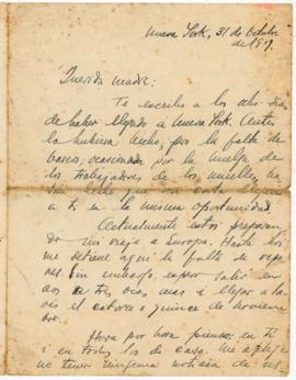 Carta a Artemia G. de Falcón, 31/10/1919