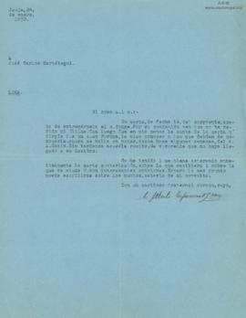 Carta de Clodoaldo Alberto Espinoza Bravo, 24/1/1930