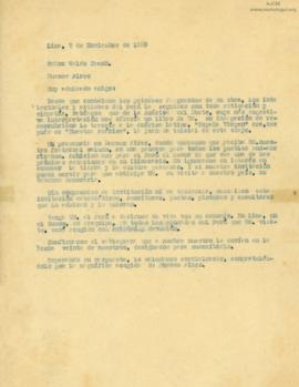 Carta a Waldo Frank, 7/11/1929