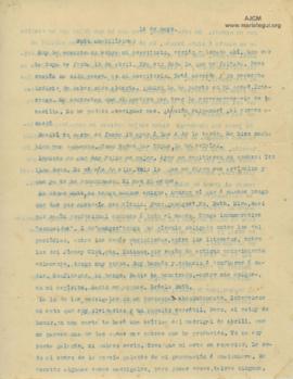 Carta a Bertha Molina (Ruth), 14/5/1916