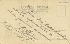 Tarjeta Postal de Carlos Américo Amaya, 21/9/1925