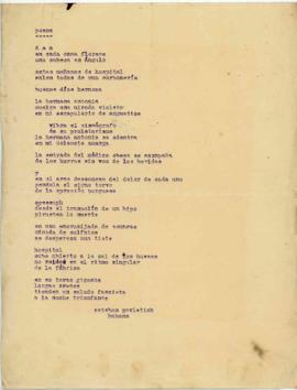 Poema, por Esteban Pavletich [Manuscrito]