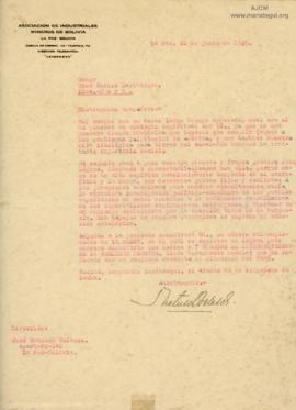 Carta de José Natusch Velasco, 21/6/1929