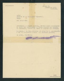 Carta de Attilio R. Minuto, 7/8/1926