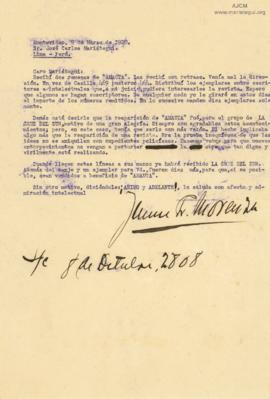 Carta de Jaime L. Morenza,9/3/1928