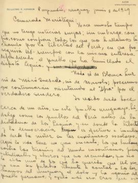 Carta de Guillermo R. Hohagen, 8/6/1929