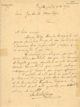 Carta de Antenor Orrego, 16/7/1924